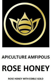 APICULTURE AMFIPOLIS ROSE HONEY ROSE HONEY WITH EDIBLE GOLD logo