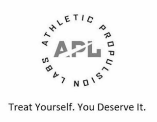 APL ATHLETIC PROPULSION LABS TREAT YOURSELF. YOU DESERVE IT. logo