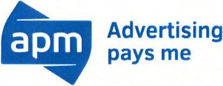 APM ADVERTISING PAYS ME logo