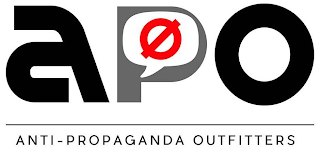 APO, ANTI-PROPAGANDA OUTFITTERS logo