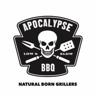 APOCALYPSE BBQ LOW & SLOW NATURAL BORN GRILLERS logo