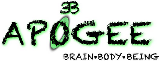 APOGEE 3B BRAIN * BODY * BEING logo