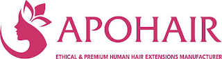APOHAIR ETHICAL & PREMIUM HUMAN HAIR EXTENSIONS MANUFACTURER logo