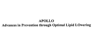APOLLO ADVANCES IN PREVENTION THROUGH OPTIMAL LIPID LOWERING logo
