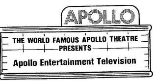 APOLLO THE WORLD FAMOUS APOLLO THEATRE PRESENTS APOLLO ENTERTAINMENT TELEVISION logo
