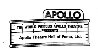 APOLLO THE WORLD FAMOUS APOLLO THEATRE PRESENTS APOLLO THEATRE HALL OF FAME, LTD. logo