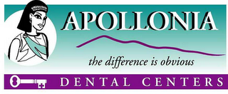 APOLLONIA DENTAL CENTERS THE DIFFERENCE IS OBVIOUS logo