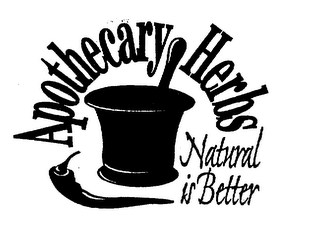 APOTHECARY HERBS NATURAL IS BETTER logo