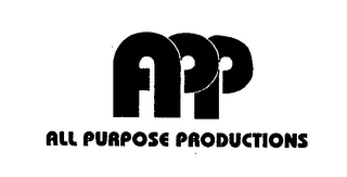 APP ALL PURPOSE PRODUCTIONS logo