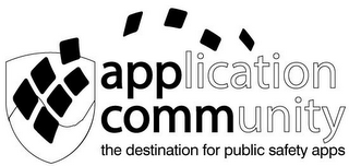 APP COMM APPLICATION COMMUNITY THE DESTINATION FOR PUBLIC SAFETY APPS logo