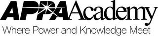 APPA ACADEMY WHERE POWER AND KNOWLEDGE MEET logo