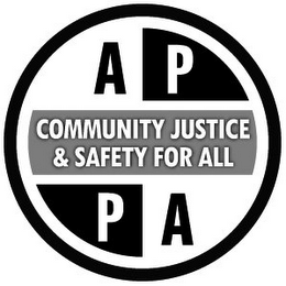 APPA COMMUNITY JUSTICE & SAFETY FOR ALL logo