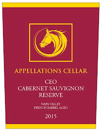 APPELLATIONS CELLAR ,CEO, CABERNET SAUVIGNON ,RESERVE, NAPA NAPA VALLEY,FRENCH BARREL AGED, 2014 logo