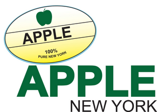 APPLE NEW YORK APPLE 100% PURE NEW YORK logo