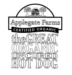 APPLEGATE FARMS CERTIFIED ORGANIC THE GREAT ORGANIC UNCURED HOT DOG logo