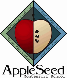 APPLESEED MONTESSORI SCHOOL CHILDREN ARE SEEDS AND SCHOOL IS THE SOIL WE ARE THE SUNSHINE AND THE RAIN logo