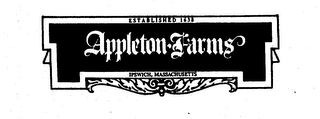 APPLETON FARMS ESTABLISHED 1638 IPSWICH, MASSACHUSETTS logo