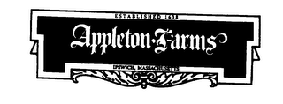 APPLETON FARMS ESTABLISHED 1638 IPSWICH, MASSACHUSETTS logo
