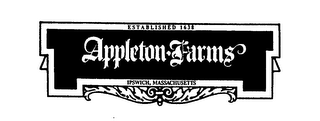 APPLETON FARMS ESTABLISHED 1638 IPSWICH, MASSACHUSETTS logo