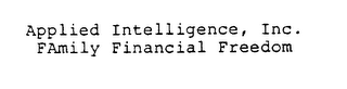 APPLIED INTELLIGENCE, INC. FAMILY FINANCIAL FREEDOM logo