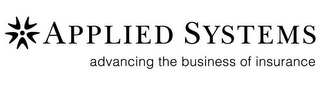 APPLIED SYSTEMS ADVANCING THE BUSINESS OF INSURANCE logo