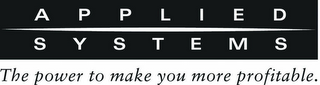 APPLIED SYSTEMS THE POWER TO MAKE YOU MORE PROFITABLE. logo