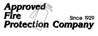 APPROVED FIRE PROTECTION COMPANY SINCE 1929 logo