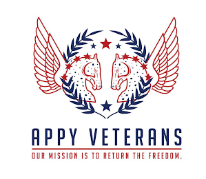 APPY VETERANS OUR MISSION IS TO RETURN THE FREEDOM. logo