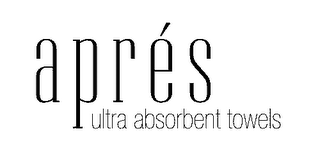APRES ULTRA ABSORBENT TOWELS logo