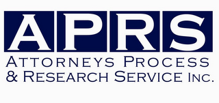 APRS ATTORNEYS PROCESS & RESEARCH SERVICE INC. logo