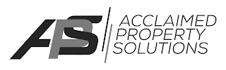 APS ACCLAIMED PROPERTY SOLUTIONS logo