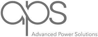 APS ADVANCED POWER SOLUTIONS logo