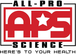 APS ALL-PRO SCIENCE HERE'S TO YOUR HEALTH logo