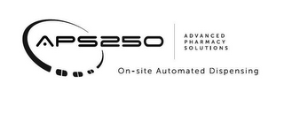 APS250 ADVANCED PHARMACY SOLUTIONS ON-SITE AUTOMATED DISPENSING logo