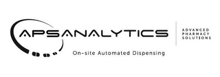 APSANALYTICS ADVANCED PHARMACY SOLUTIONS ON-SITE AUTOMATED DISPENSING logo