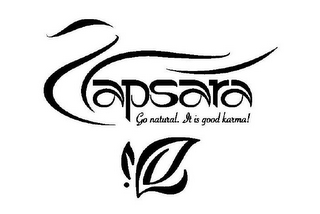 APSARA GO NATURAL. IT IS GOOD KARMA! logo