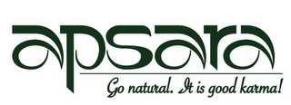 APSARA GO NATURAL. IT IS GOOD KARMA! logo