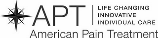 APT LIFE CHANGING INNOVATIVE INDIVIDUAL CARE AMERICAN PAIN TREATMENT logo