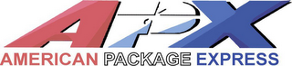 APX AMERICAN PACKAGE EXPRESS logo