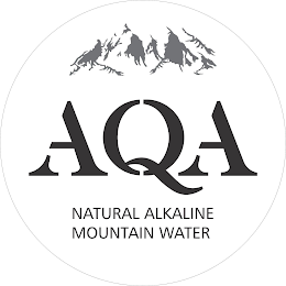 AQA NATURAL ALKALINE MOUNTAIN WATER logo