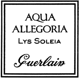 AQUA ALLEGORIA LYS SOLEIA GUERLAIN logo