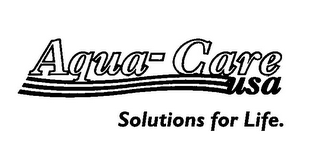AQUA-CARE USA SOLUTIONS FOR LIFE. logo