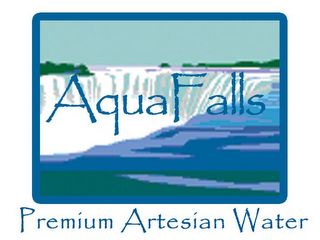 AQUA FALLS PREMIUM ARTESIAN WATER logo