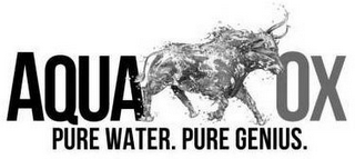 AQUA OX PURE WATER. PURE GENIUS. logo