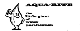 AQUA-RITE THE LITTLE GIANT OF WATER PURIFICATION logo