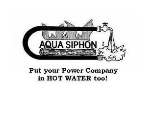 AQUA SIPHON PUT YOUR POWER COMPANY IN HOT WATER TOO! logo