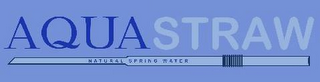 AQUA STRAW NATURAL SPRING WATER logo