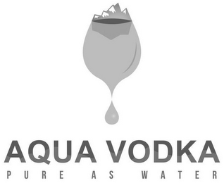AQUA VODKA PURE AS WATER logo