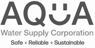 AQUA WATER SUPPLY CORPORATION SAFE RELIABLE SUSTAINABLE logo