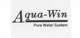 AQUA-WIN PURE WATER SYSTEM logo
